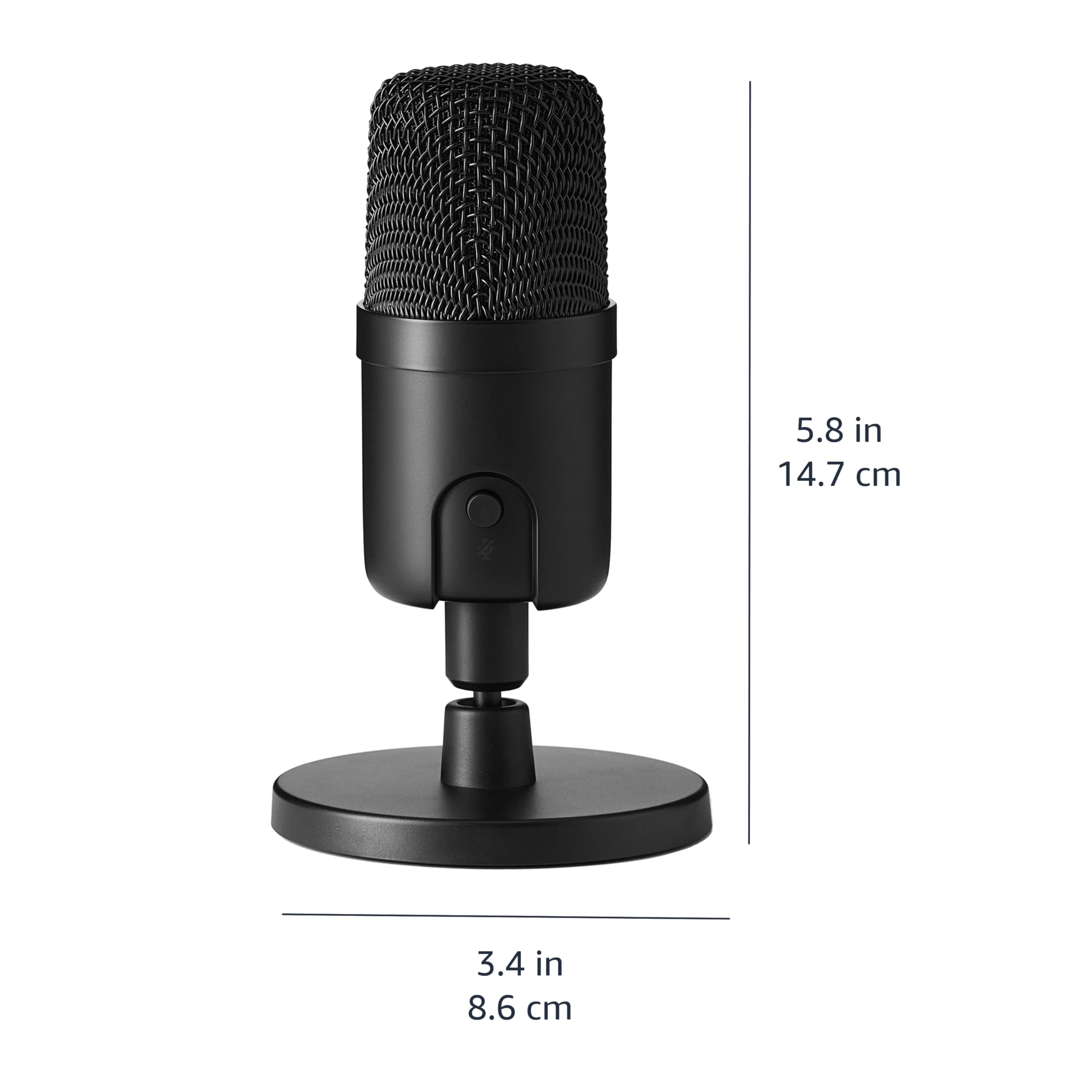 Amazon Basics USB Condenser Microphone for Streaming, Recording, and Podcasting on PC, Plug and Play, Cardioid Pickup, Adjustabl